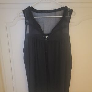 Maurices Navy Sheer Detail Top